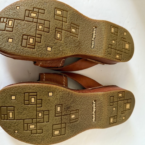 Hush Puppies Women’s Size 5.5M Sandals Slip On Brown‎ Leather - Picture 7 of 8